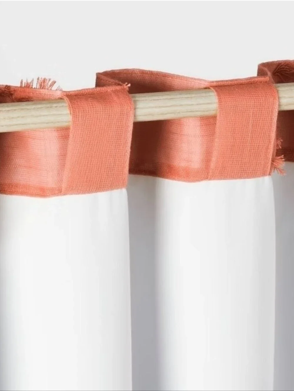 Pillowfort Blush Pink Fringed Window Curtains (2) Panels Size 42